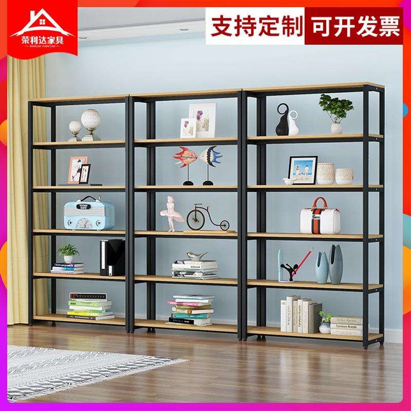 儿童家用钢木书架落地分层多层隔断置物架储物架展示架仓储货架