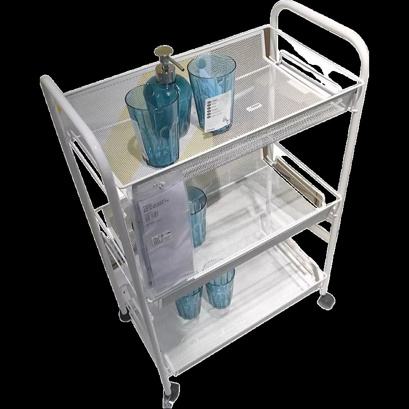 小推车置物架厨房浴室落地多层移动婴儿零食储收纳V架夹缝分层桌