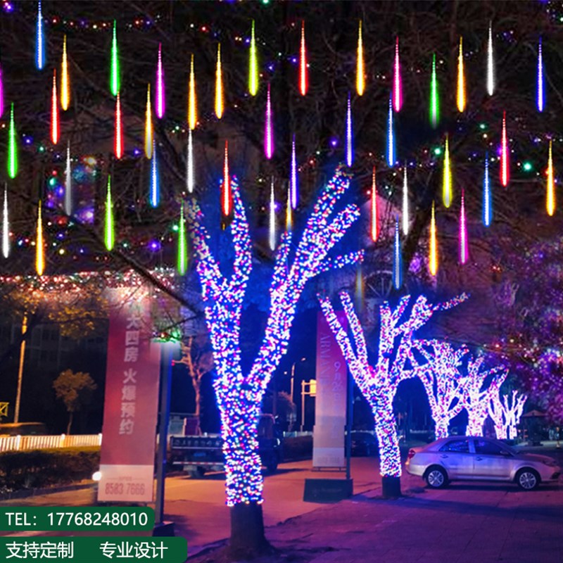 拱门造型春节灯光亮化商业街广场美陈G装饰夜市门头定制跨街天幕