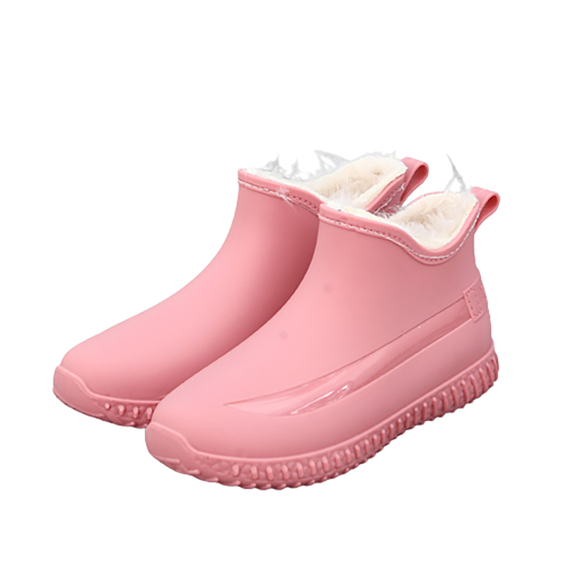 时尚雨鞋女外穿防水防滑网红水鞋短筒日系厚底胶鞋耐磨保暖厨房鞋