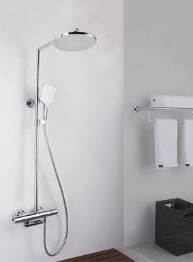 花洒大顶喷K-73111T-7MU-CP/BLR柏诗三出水恒温淋浴柱套装