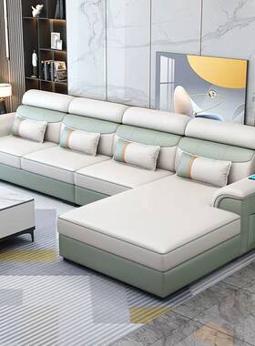 现代简约布艺沙发大小户型客厅整装组合科技布2022年新款沙谷无从