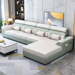 现代简约布艺沙发大小户型客厅整装 沙谷无从 组合科技布2022年新款