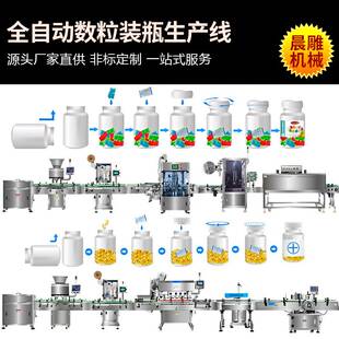 封口机 8通道电子数粒机生产线 旋盖机 数粒机 贴标机整套 理瓶机