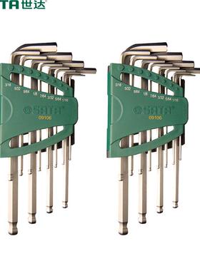 (SATA) 12件英制加长球头内六角扳手组套09106