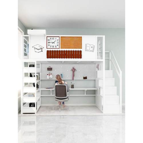 小户型覆式上铺铁床户型阁楼双层多功能铁床高低床节省空间高架床