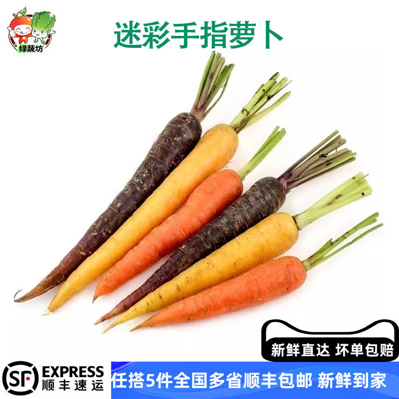 新鲜彩色小萝卜即食水果蔬菜摆盘七彩三色迷你手指胡萝卜,水产肉类/新鲜蔬果/熟食,萝卜/胡萝卜,淘宝优惠券,粉丝福利购,淘宝优惠卷