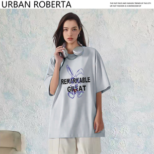 百搭轻薄透气男女同款 官方正品 日韩风卡通印花休闲T恤新款