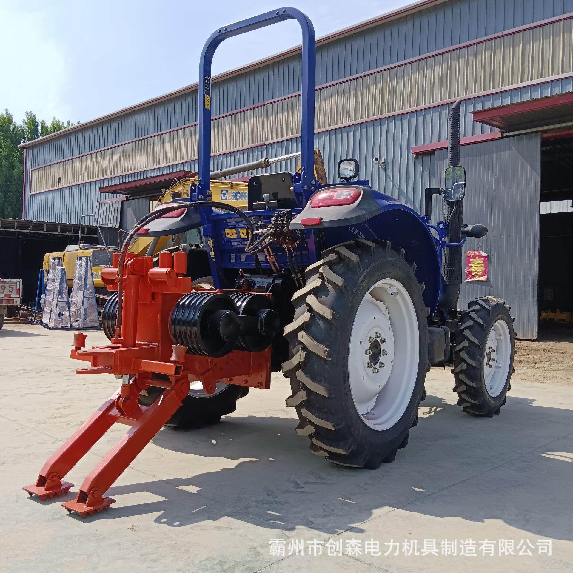 电力牵引四轮手扶牵引放线生产自动收线绞磨机