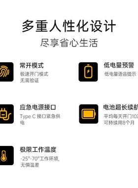 耶鲁指纹锁家用防盗门电子锁入户门锁办公室密码锁yale智能门锁