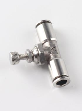 304不锈钢LSA管道节流调速阀SA-4/6/8/10/12气动快插接头PA调气阀