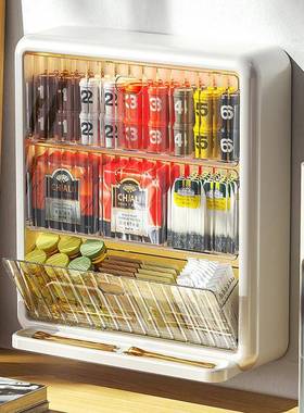 kaman胶囊咖啡收纳盒壁挂式茶水间吧台茶包置物架三顿半展示架子