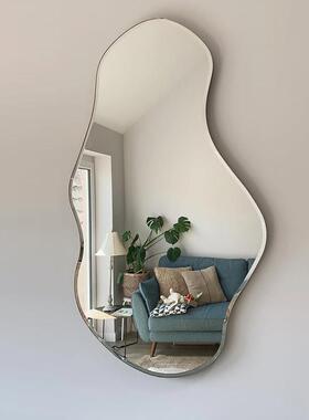 ferm living pound湖泊镜子壁挂式家用卧室化妆镜异形全身镜子