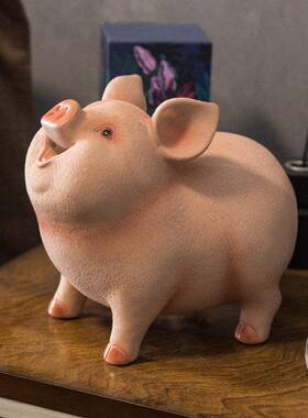 家点靓 可爱小猪存钱罐摆件创意客厅酒柜装饰十二生肖猪年吉祥物