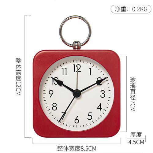 汉创意金属夜光闹钟时卧室学生用静表音钟桌面儿童女孩小时HA43H