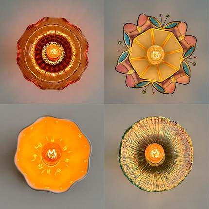 三灯道一宅 日式玄关廊过阳台顶灯 温馨漫民宿吸灯飘窗GLM-XD-0小