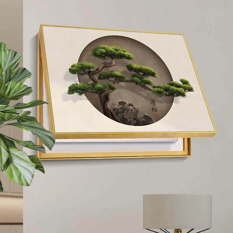 新中式约表箱D1183装饰画免打孔配电箱遮挡电挂画客厅餐电厅闸简