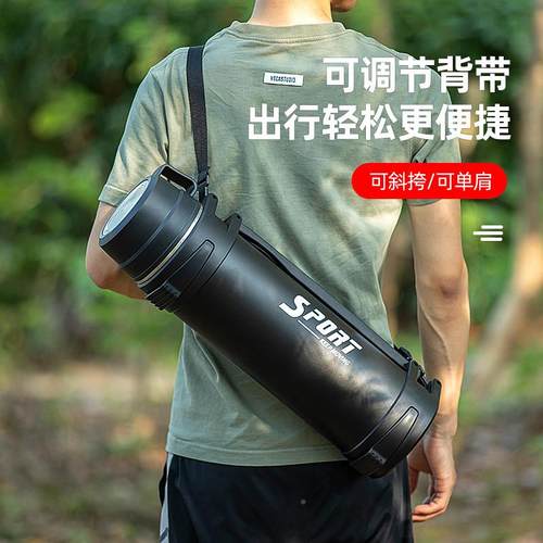 保温杯大容量2L保温男锈户外可热携式车载304不钢壶水壶大号水杯5