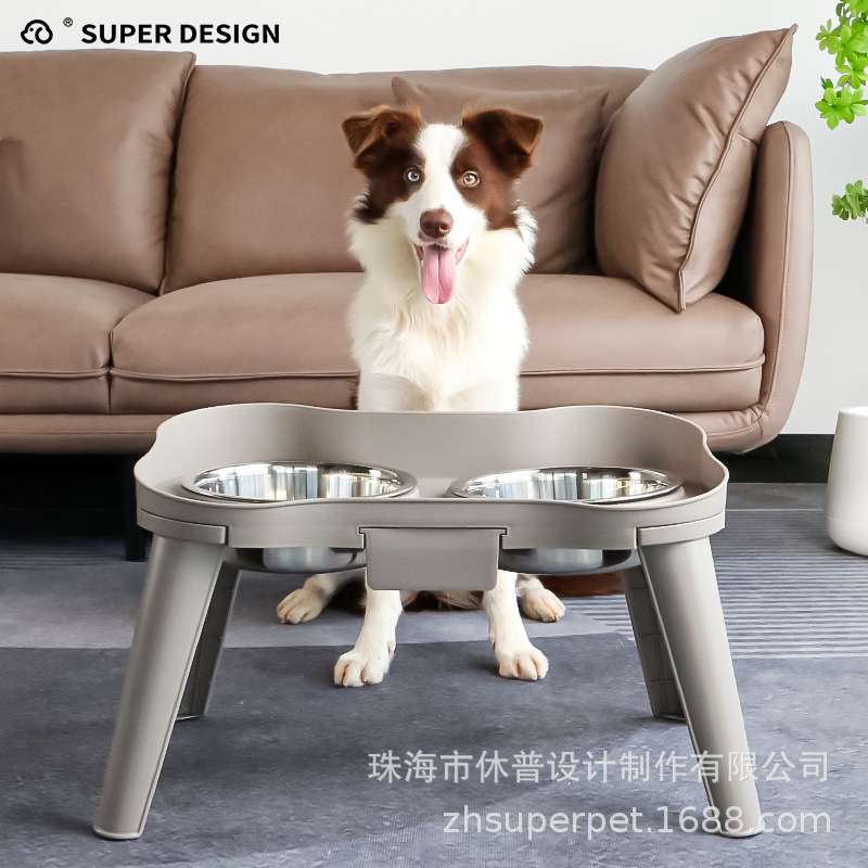 休普宠物用品猫碗不锈钢宠物碗狗猫狗狗食盆狗盆宠物水粮碗两用