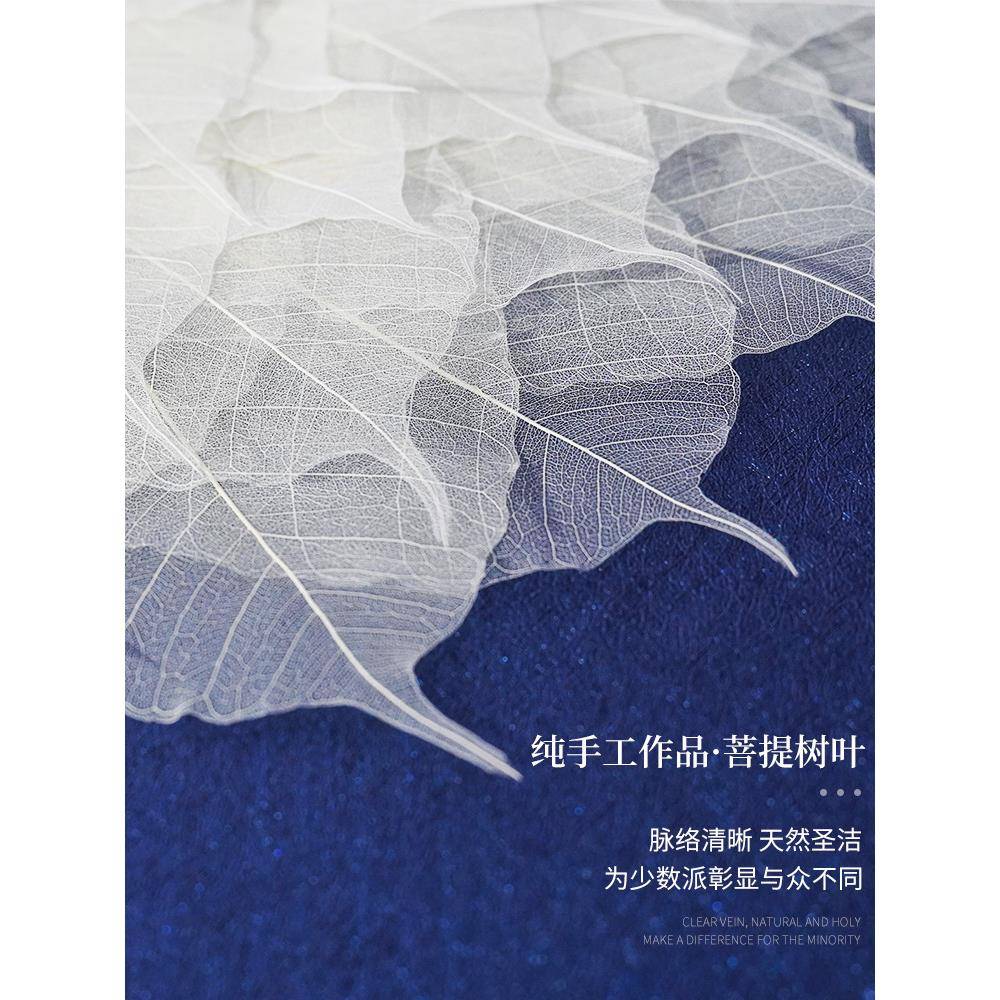 OQ5M现代轻奢玄关餐厅画客厅沙发背景装饰挂画菩提树叶中式实图片