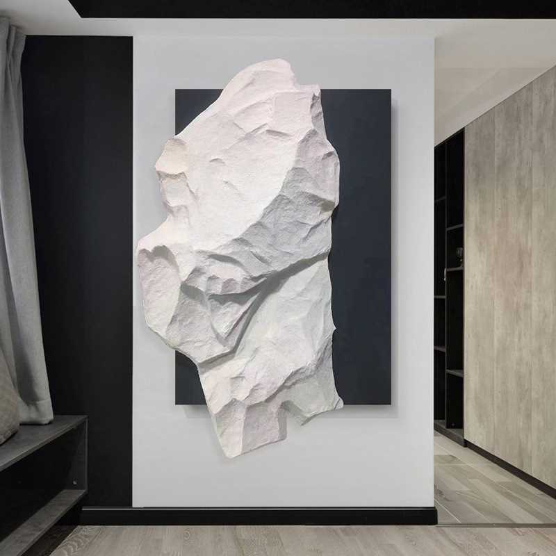 现代简约立体画样板房沙发背景墙轻奢别墅办公室酒店实物装饰画图片