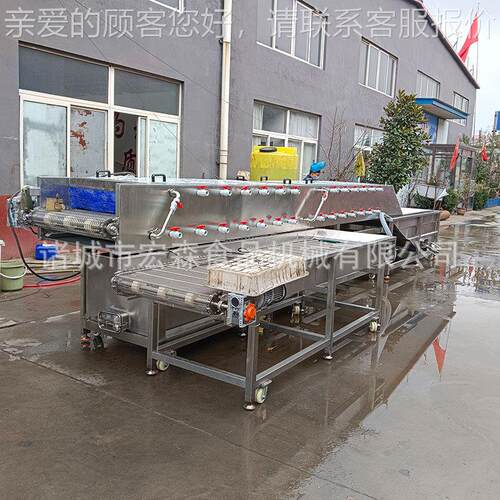 全自动生姜淋鲜姜去泥清洗设备高压喷式气根据需求泡清清洗草机中