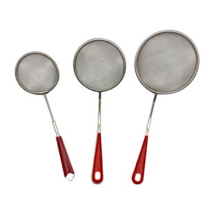 红柄茶格漏勺过滤小号中号大号304不锈钢 密网超细家用工业过滤网