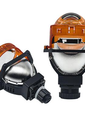 24V汽车大灯车灯适用LED双光透镜改装远近光无损通用聚光h4h7