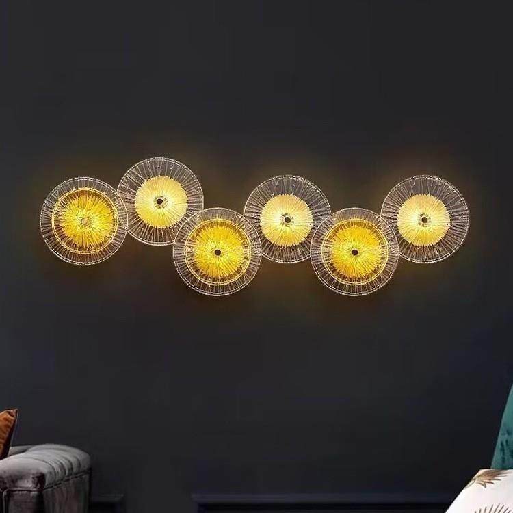 设计师样板房轻奢壁灯客厅卧室家居LED百搭壁灯酒店KTV装饰灯荷叶