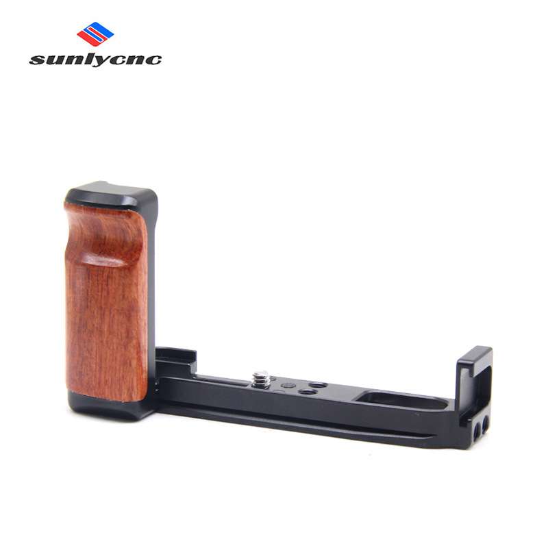 适用富士X-T200相机L型快装板 微单反冷靴竖拍板木质手柄摄影配件