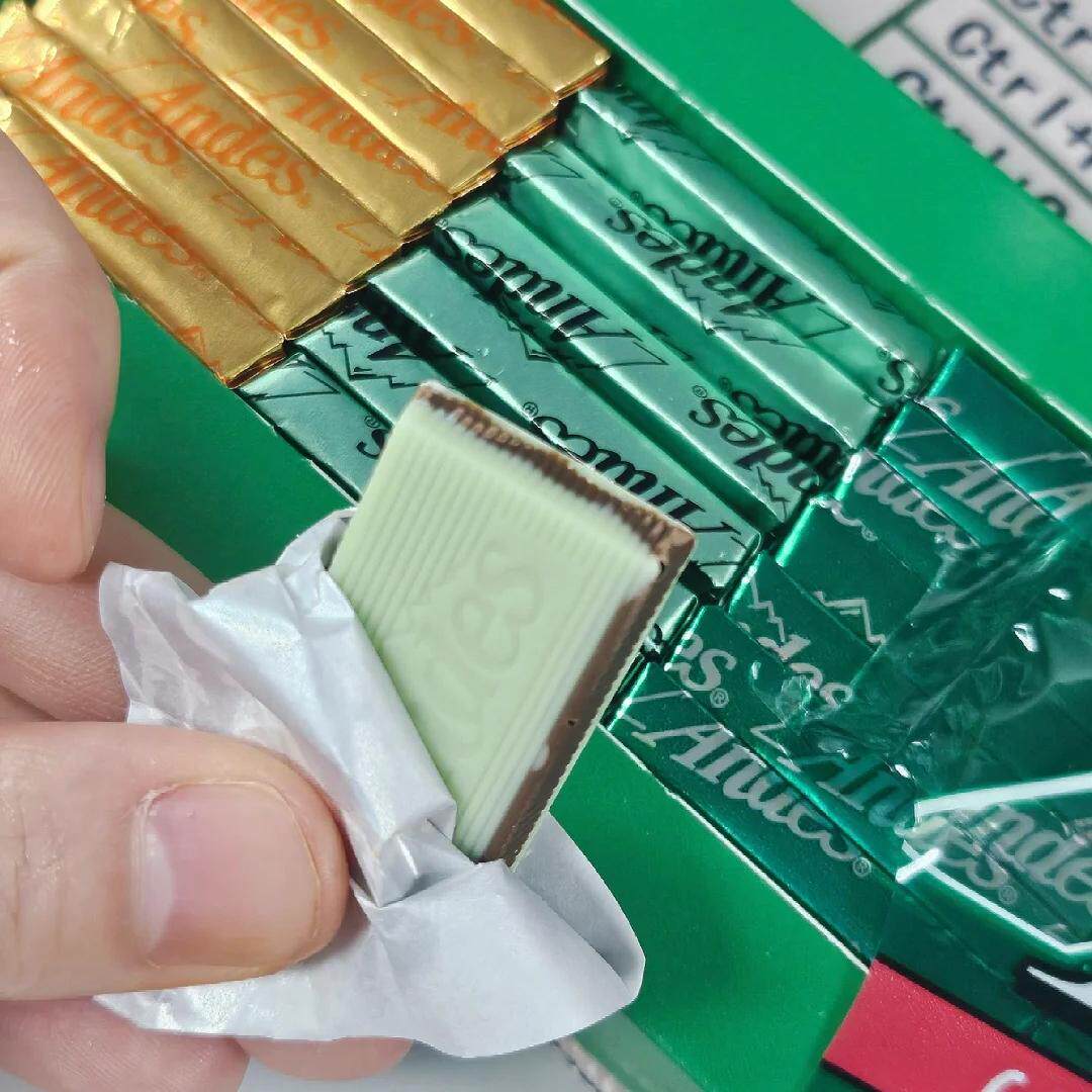 Andes薄荷巧克力双层薄荷味牛奶夹心巧克力焦香味巧克力糖果零食