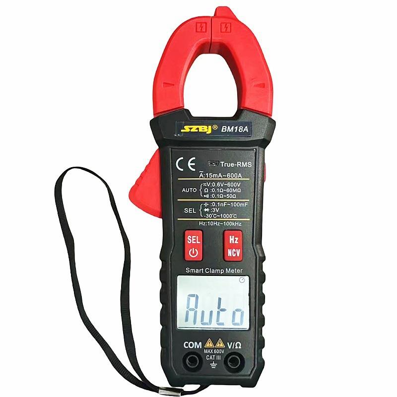 滨江BM18A智能自动识别钳形表高精度数字电流表电工家用万用表