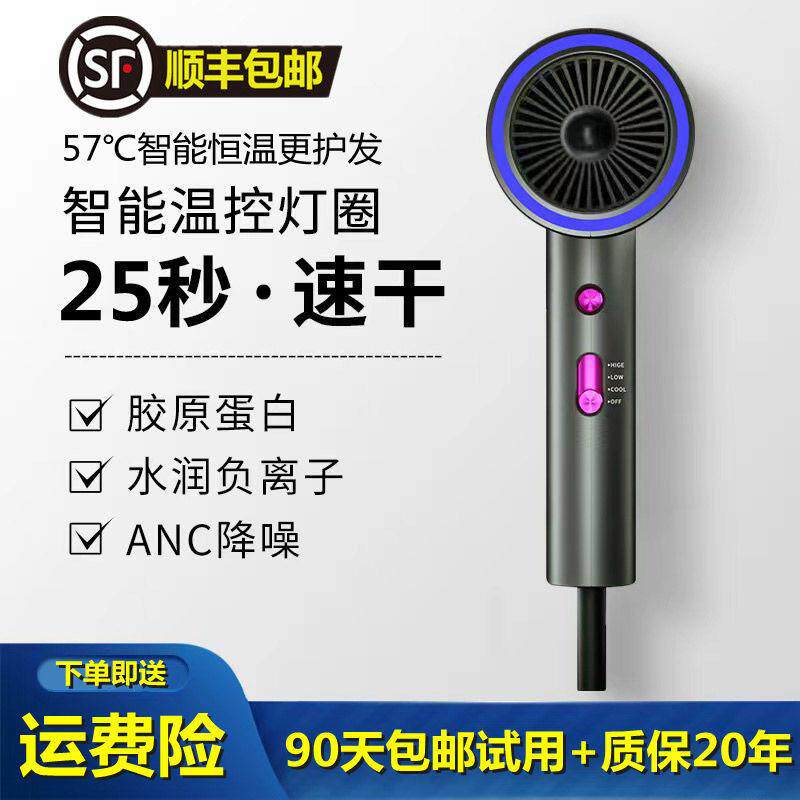 电吹风机家用吹头发大功率负离子护发大风力发廊专用吹风筒静音飞