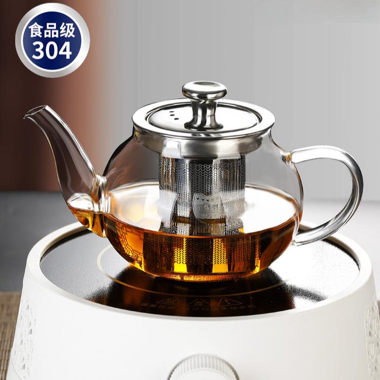 煮茶壶耐热玻璃茶壶单壶加厚过滤泡茶壶茶杯茶具套装煮茶器电陶炉