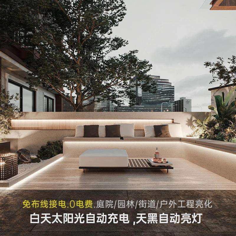 太阳能灯花园装饰夜市摆摊照明灯防水灯带led超亮线条软灯条