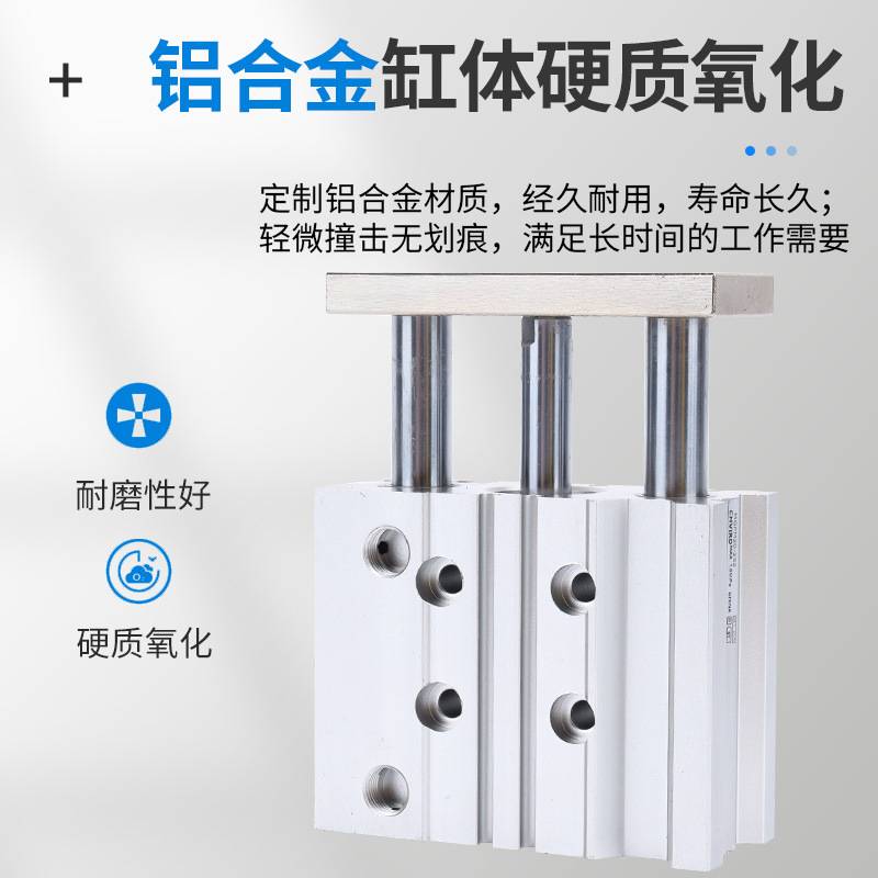 现货SMC型MGPM25*1020253040100薄型带导杆气缸三轴气缸双作用