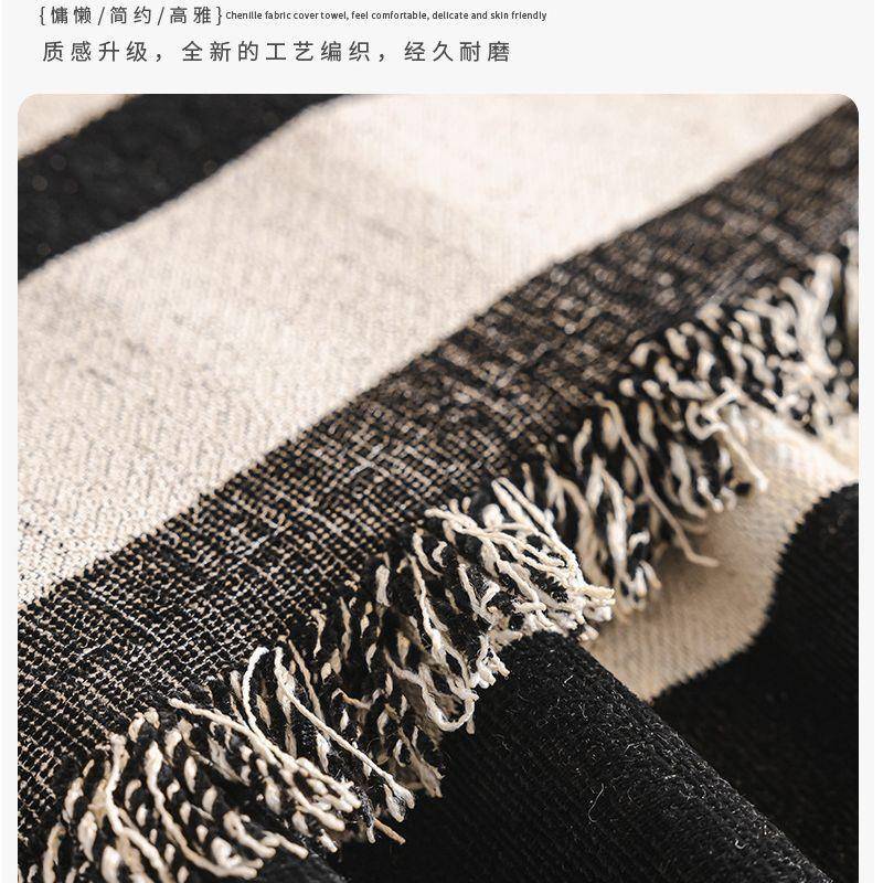 英伦风四季通用沙发全盖布雪尼尔防猫爪防滑沙发毯子一体式沙发巾