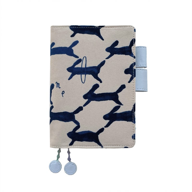 小插画手帐皆川明跑跑兔书衣五年A5日记本加J厚封皮hobo适用MD余