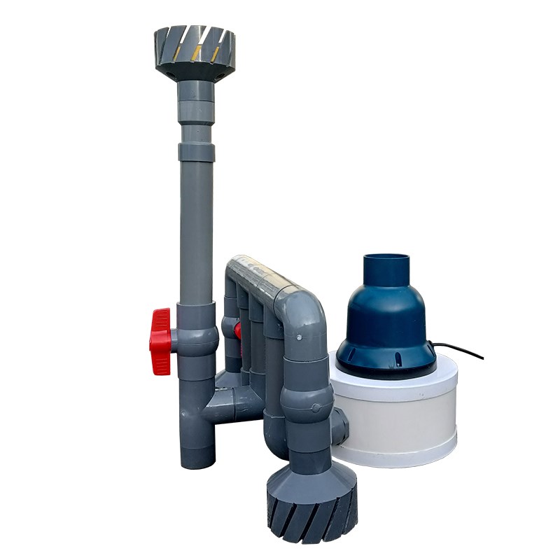 锦鲤鱼池烟斗水泵改底吸面吸一体除油膜神器水面撇V渣器自动升降