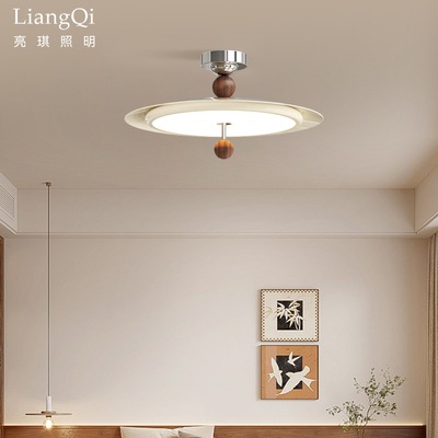 卧室灯主卧2025新款奶油风法式轻奢高级感护眼书房网红半吊吸顶灯