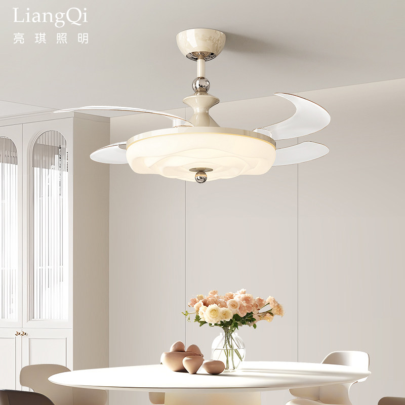 2026新款卧室风扇灯隐形奶油风餐厅吸顶灯护眼餐厅灯风扇一体灯具,家装灯饰光源,风扇灯,淘宝优惠券,粉丝福利购,淘宝优惠卷