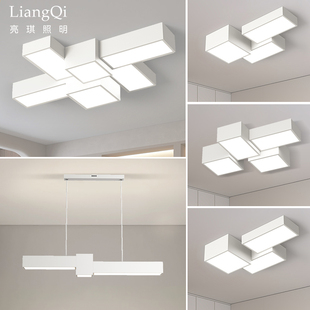 客厅灯现代简约卧室灯盒子灯具全屋套餐组合三室一厅大厅主吸顶灯