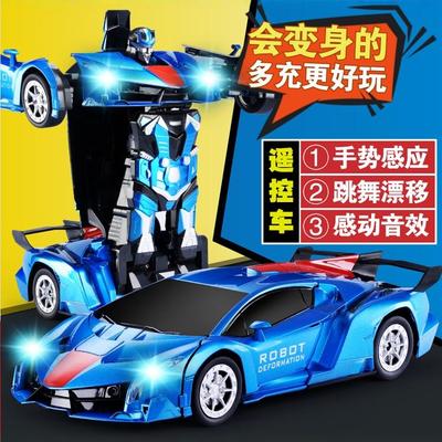 2024新款遥控变形汽车玩具超大充电儿童赛车金刚机器人男女孩玩具