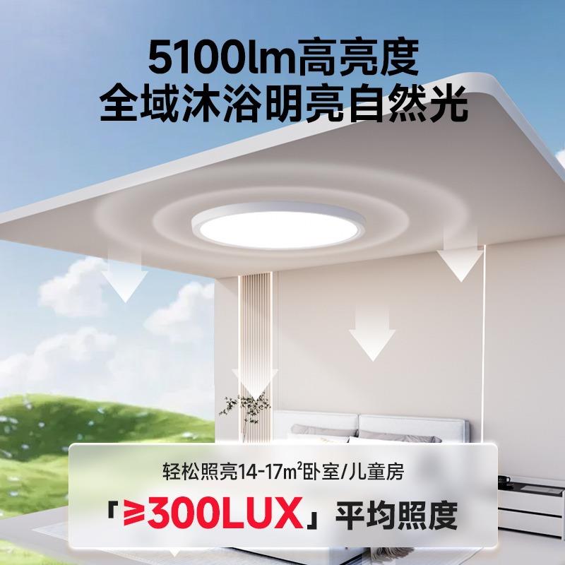 广东山超薄吸顶灯瑞全光谱护眼普卧WL6001室书房儿童房套智能客中