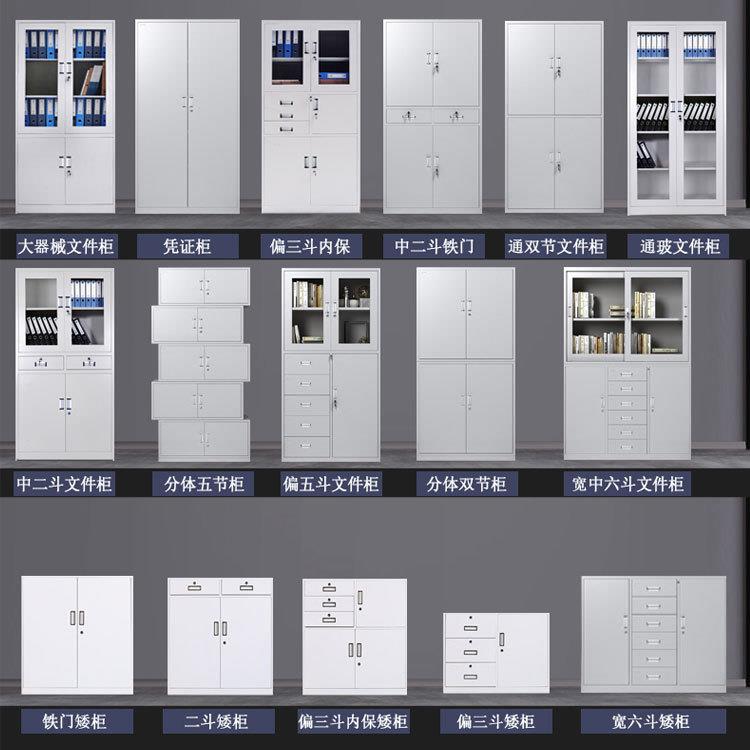 钢制凭办公室文件柜务证柜铁皮柜料财柜档案柜资书柜UTM员工储物