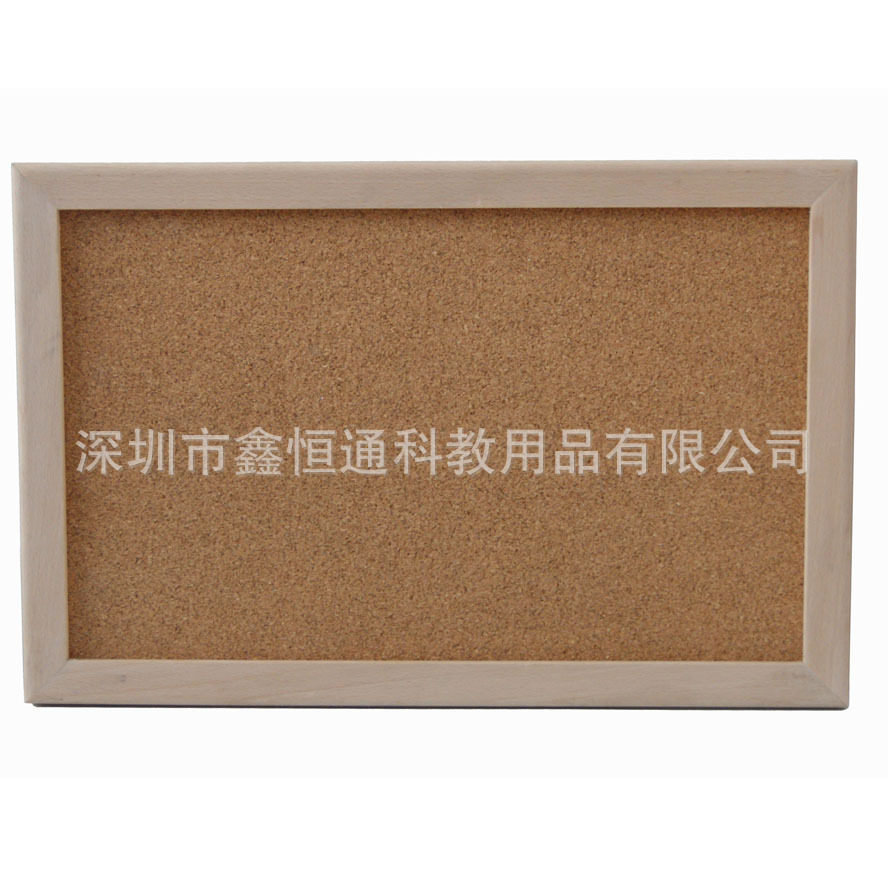 原木色留言板挂式黑板 软木板照片墙 学校家庭公司软木水松板