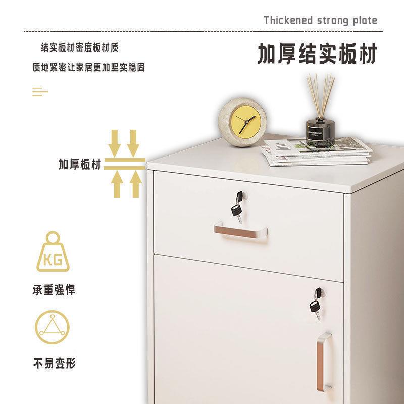 办公室质矮柜柜可移动文件资料档柜桌下落地式案柜子多层FIN木储