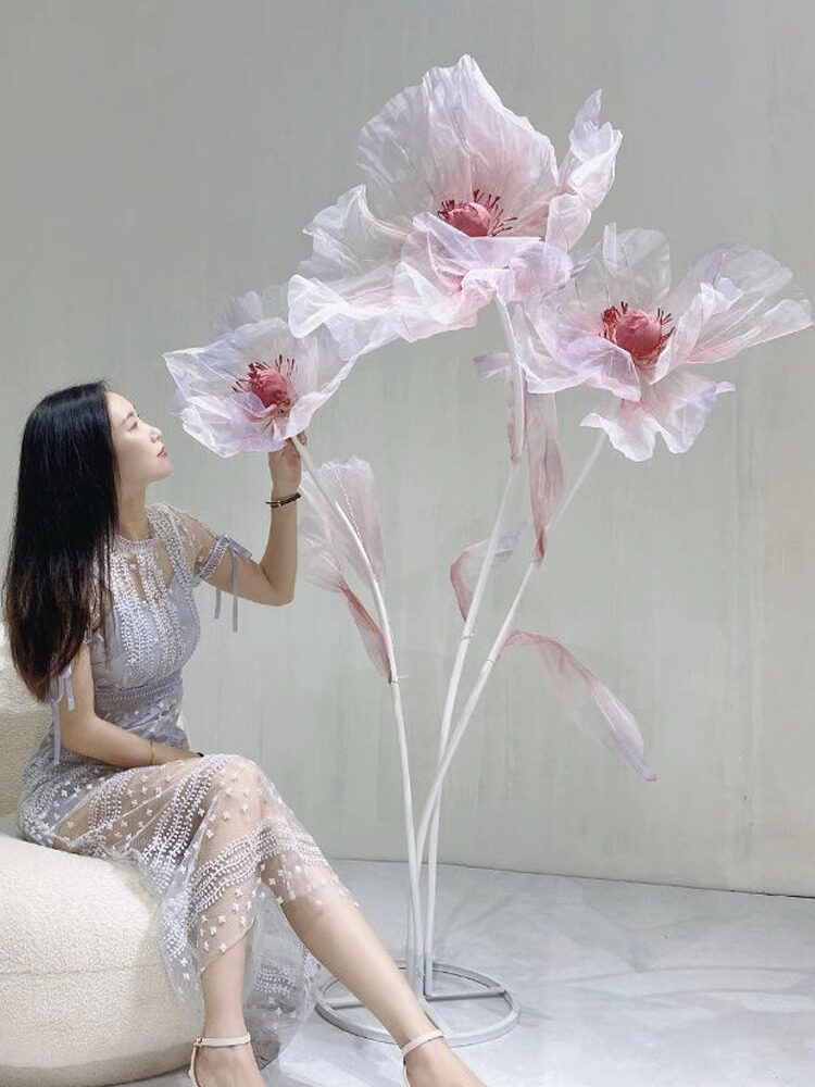 婚礼路引防水真丝丝网花