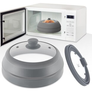 微波炉防溅盖可折叠硅胶玻璃加热盖子锅盖耐高温防油溅饭菜保鲜罩