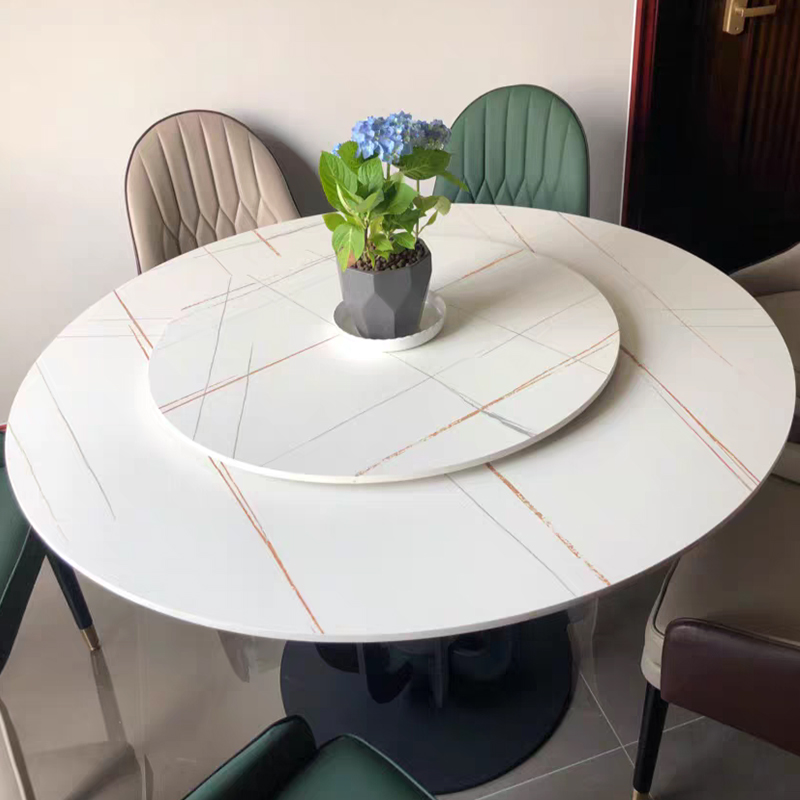 岩板台面加工定制做圆形长方形餐桌转盘I茶几电视柜功夫茶几桌面